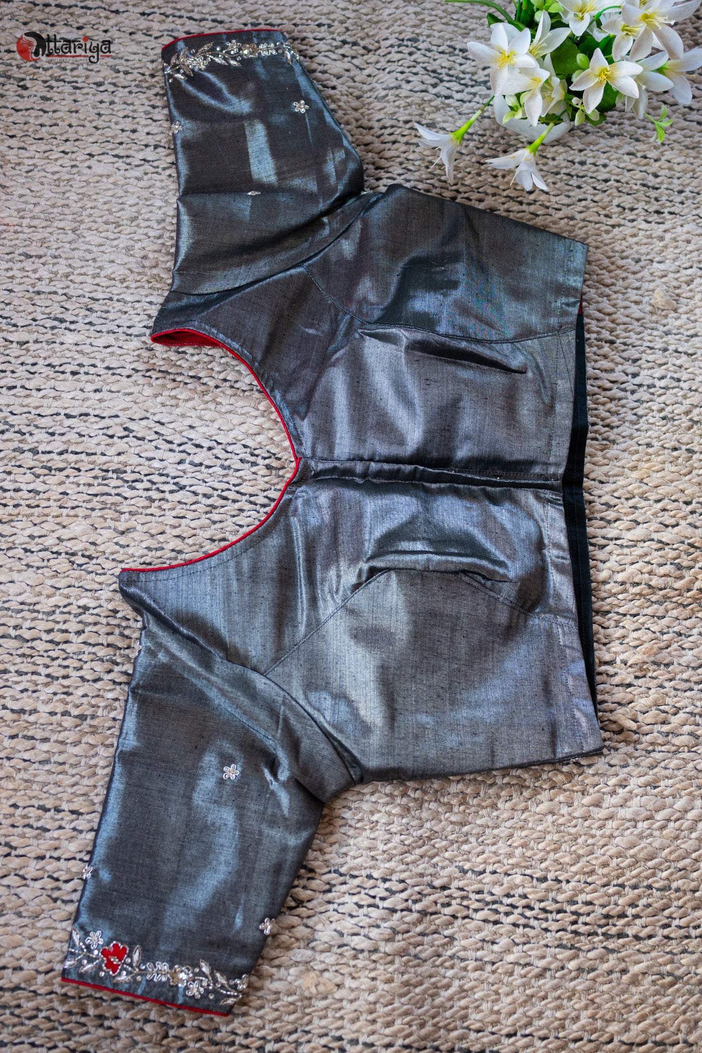 Silver Bindi Blouse - Uttariya