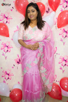 Onion Organza Saree