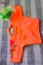 Meadow Breeze peach Blouse - Uttariya