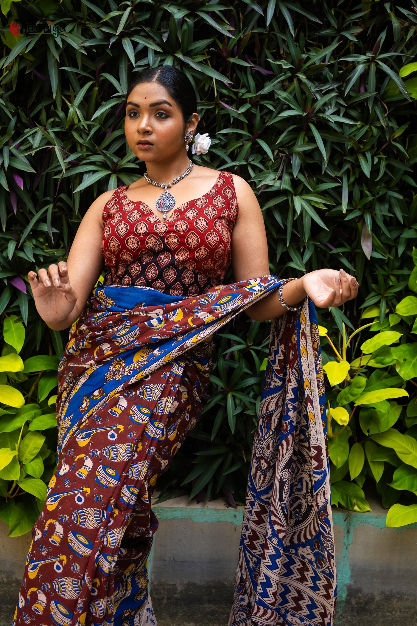 Kalamkari blouse - Uttariya