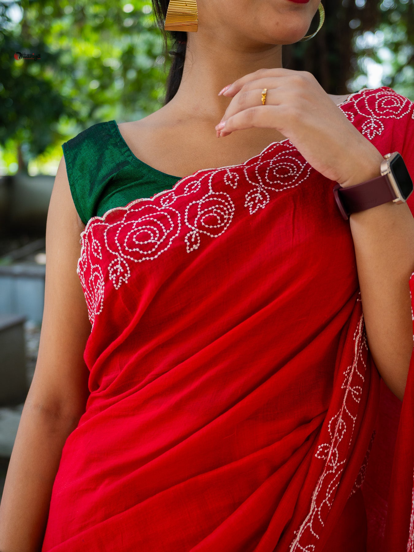 Laal Ful Saree