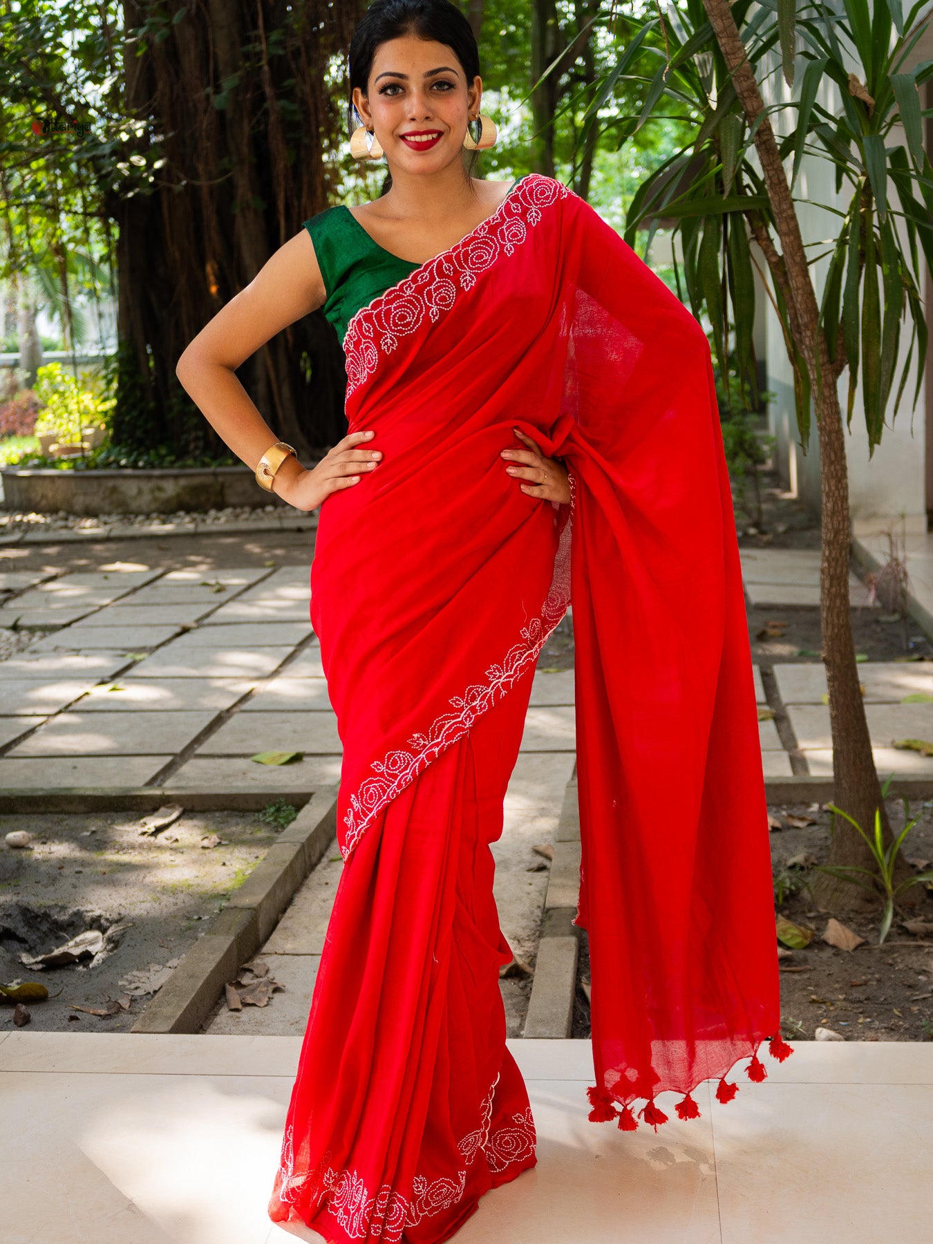 Laal Ful Saree