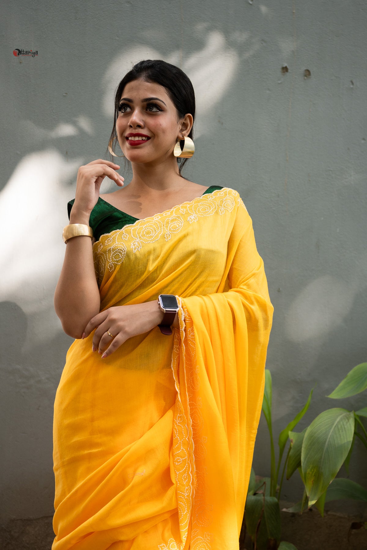 Holde ful Saree
