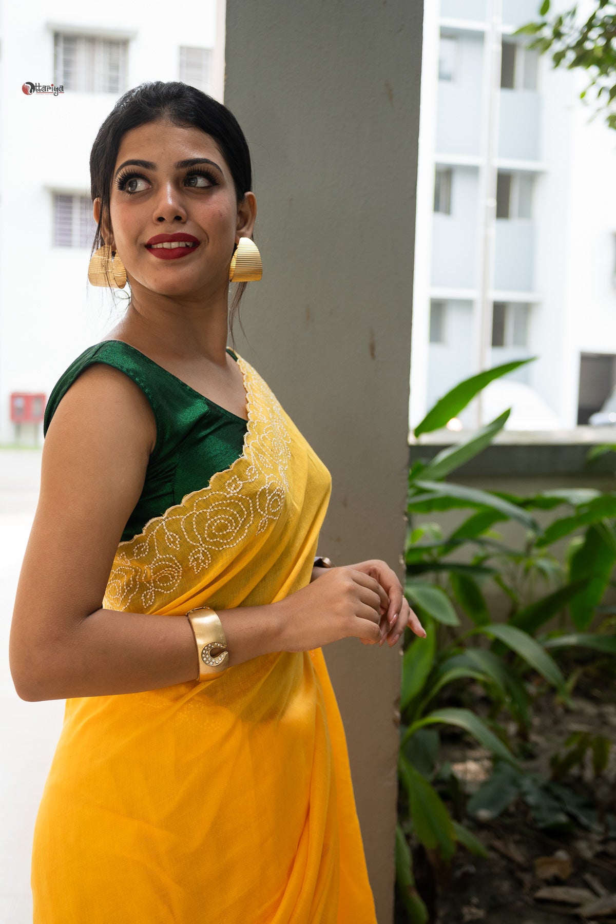 Holde ful Saree