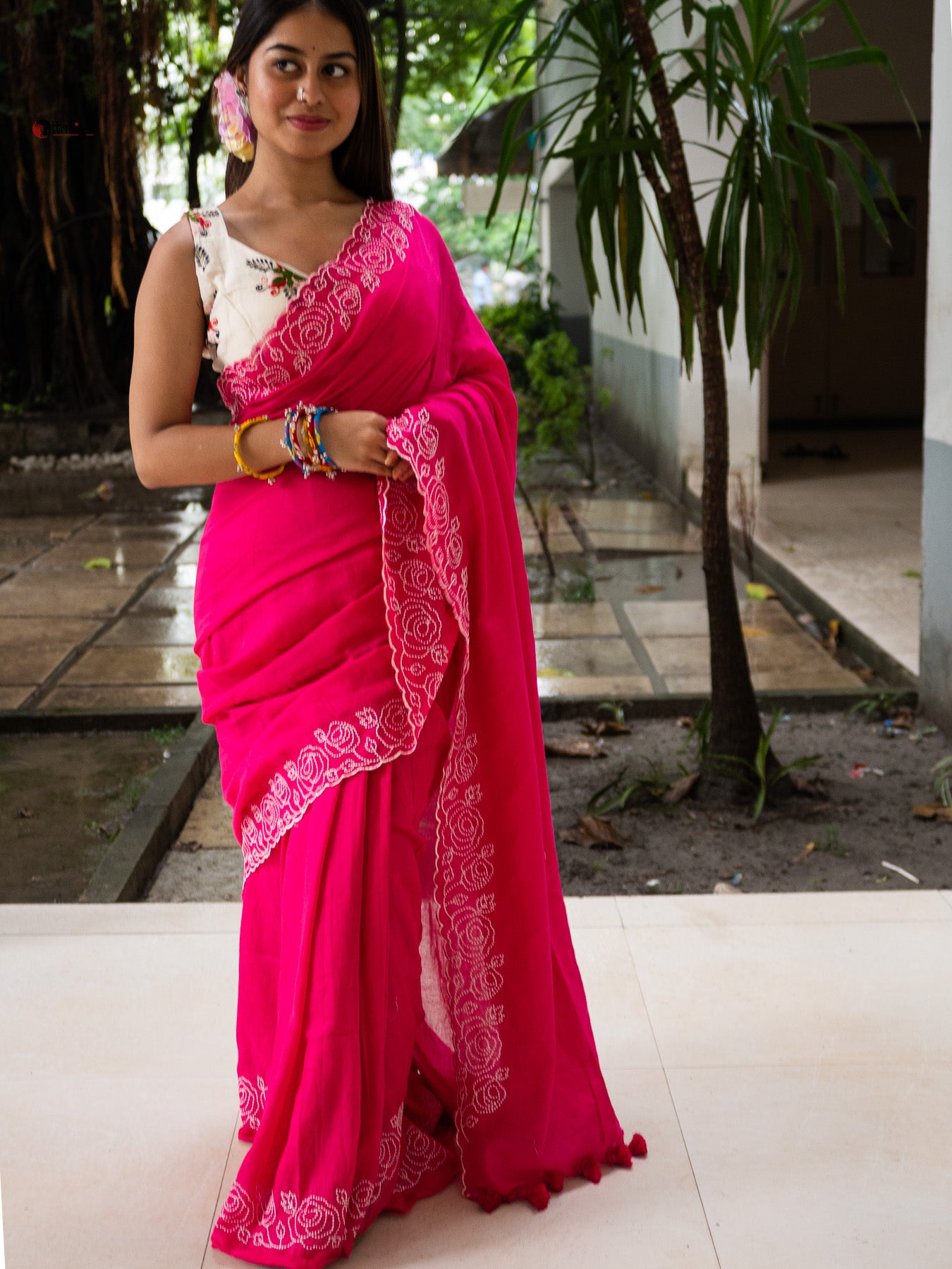 Pinky ponky Rose Saree