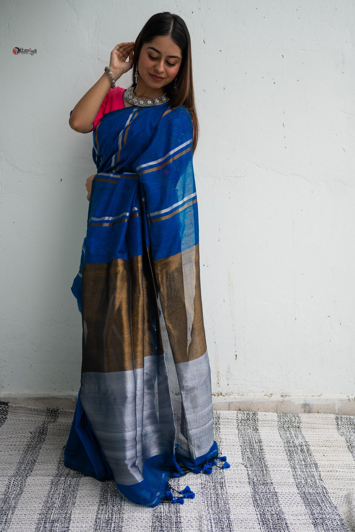 Zari Stripe Handloom Saree