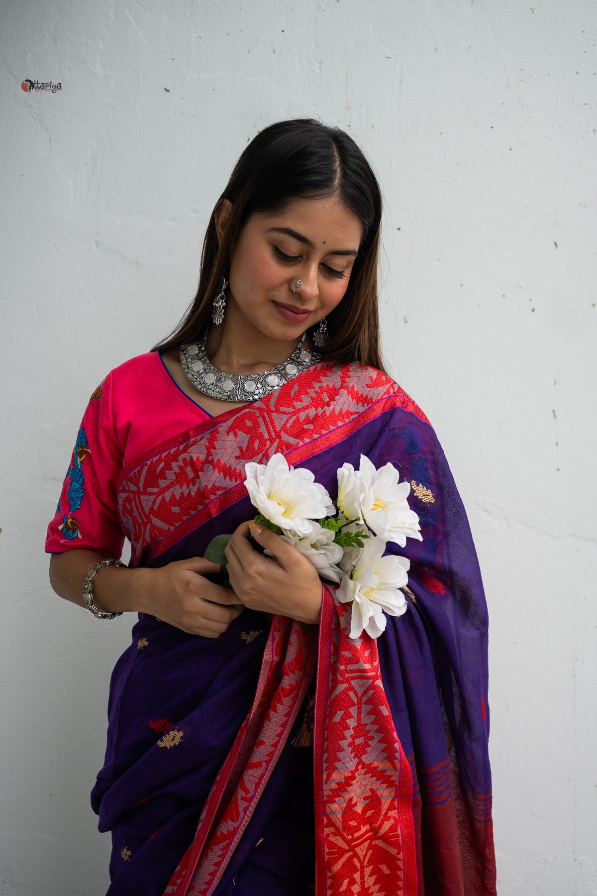 Mahi Handloom Jamdani Saree