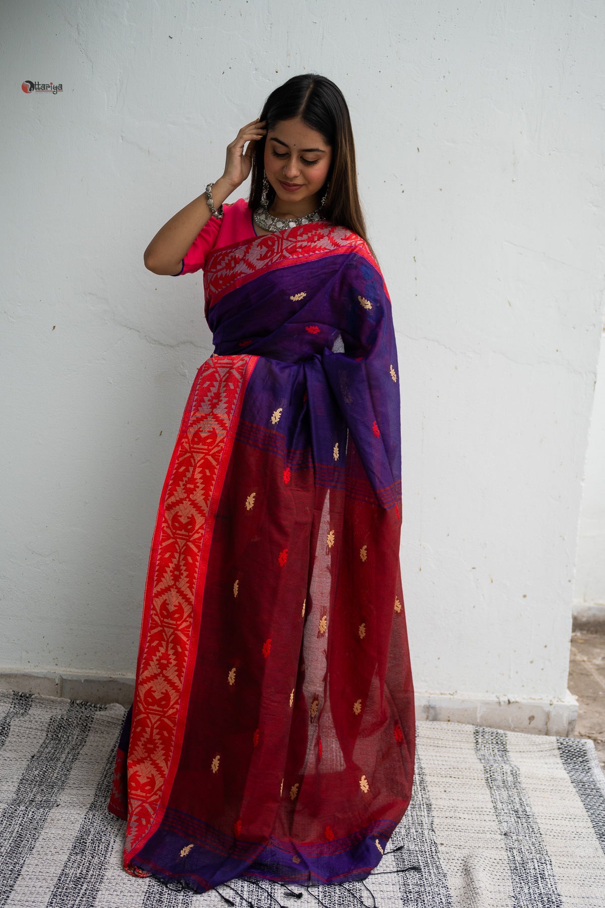 Mahi Handloom Jamdani Saree