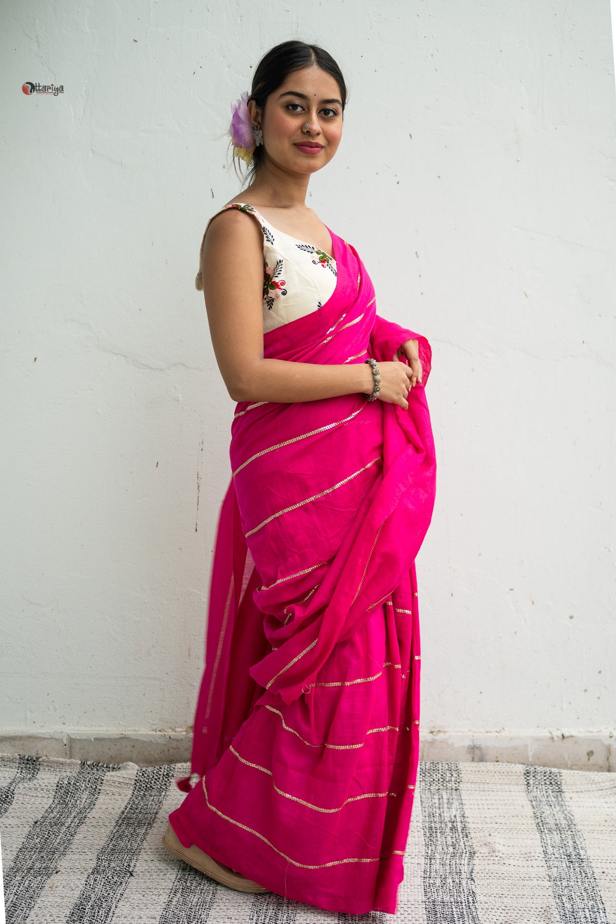 Pinky Sequence Saree