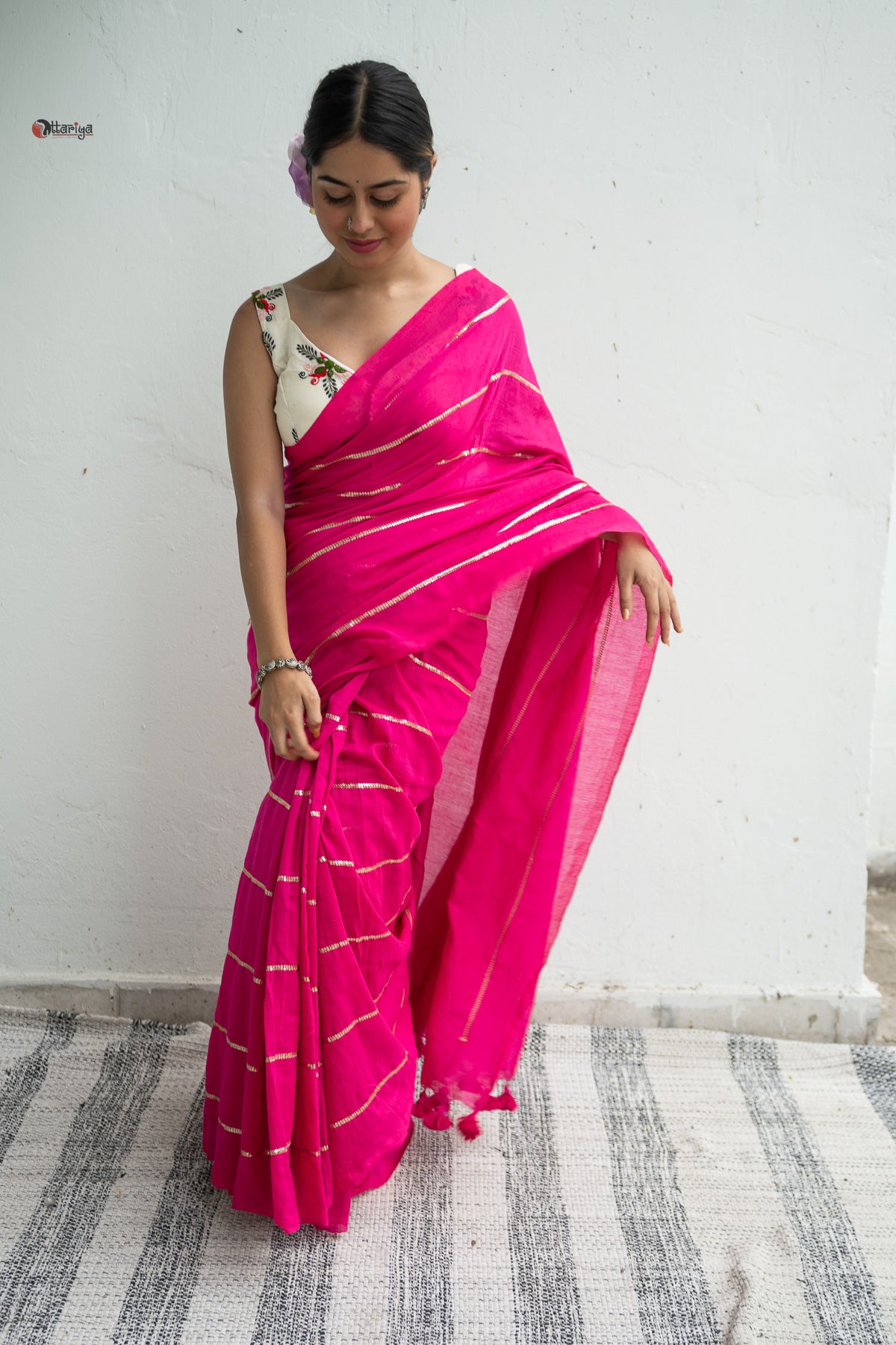 Pinky Sequence Saree