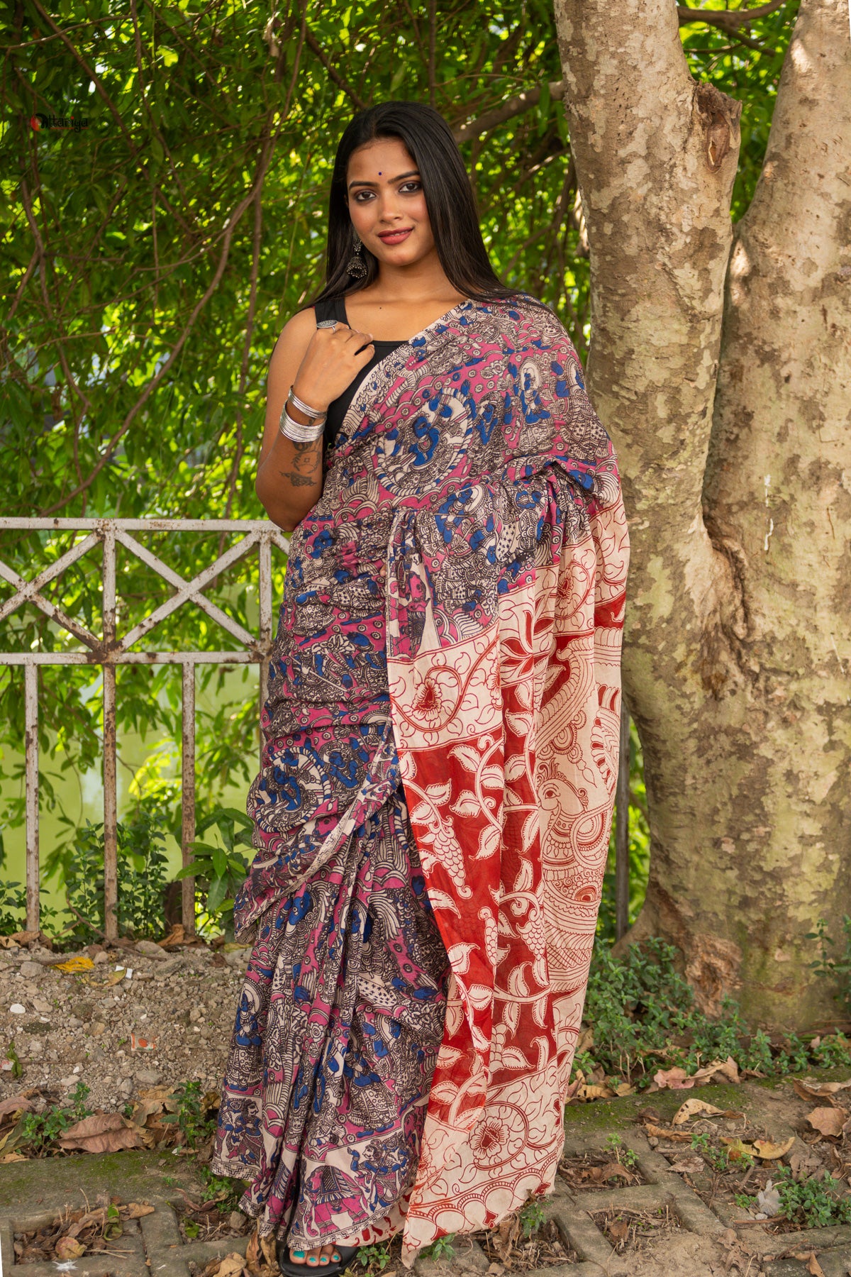 moksha kahini Kalamkari Saree