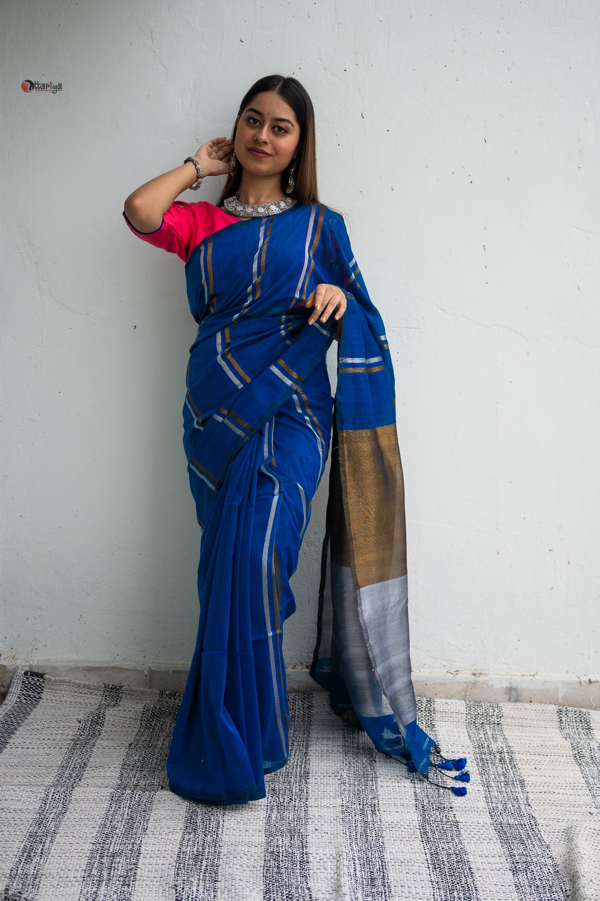 Zari Stripe Handloom Saree