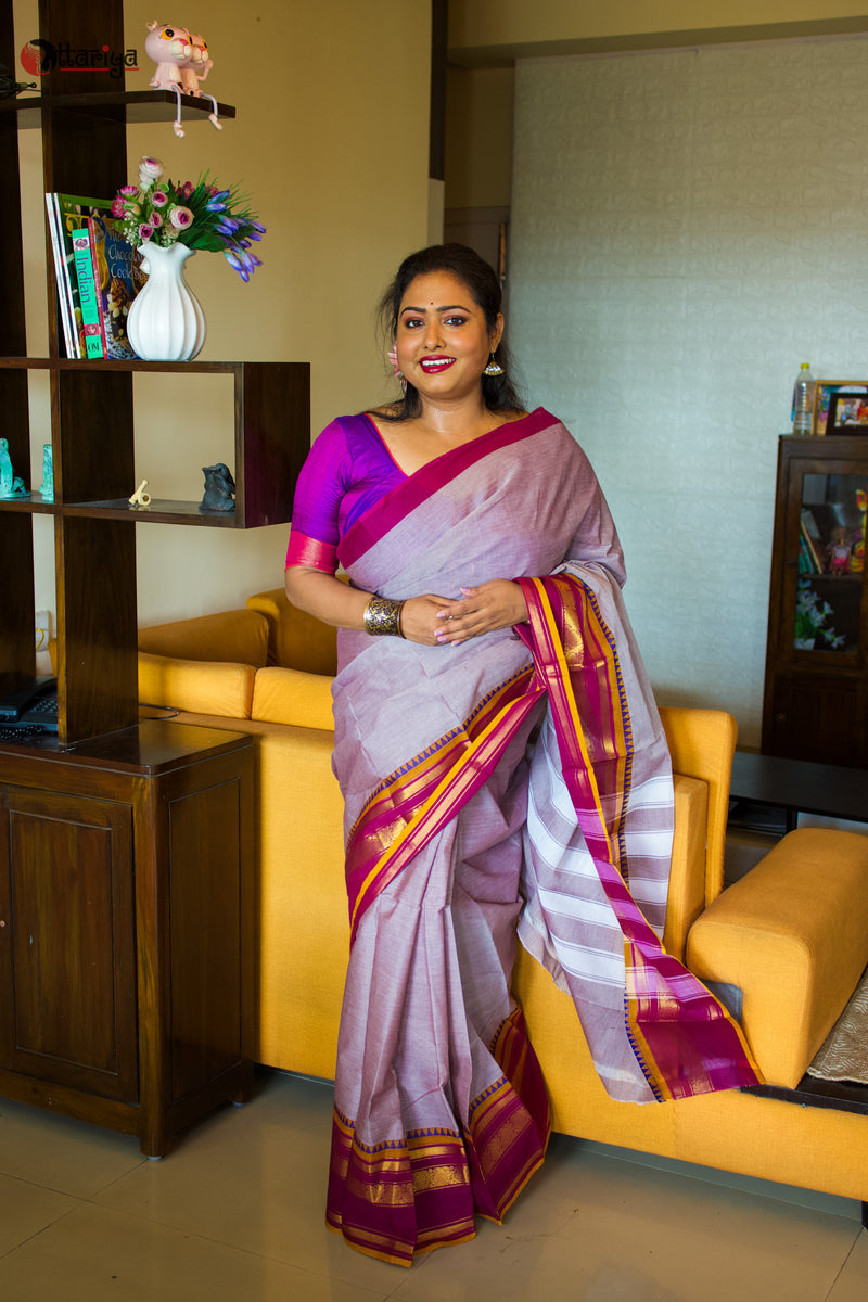 Enchanting Dusk Cotton Saree