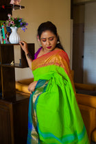 Whispering Petals Cotton Saree - Uttariya