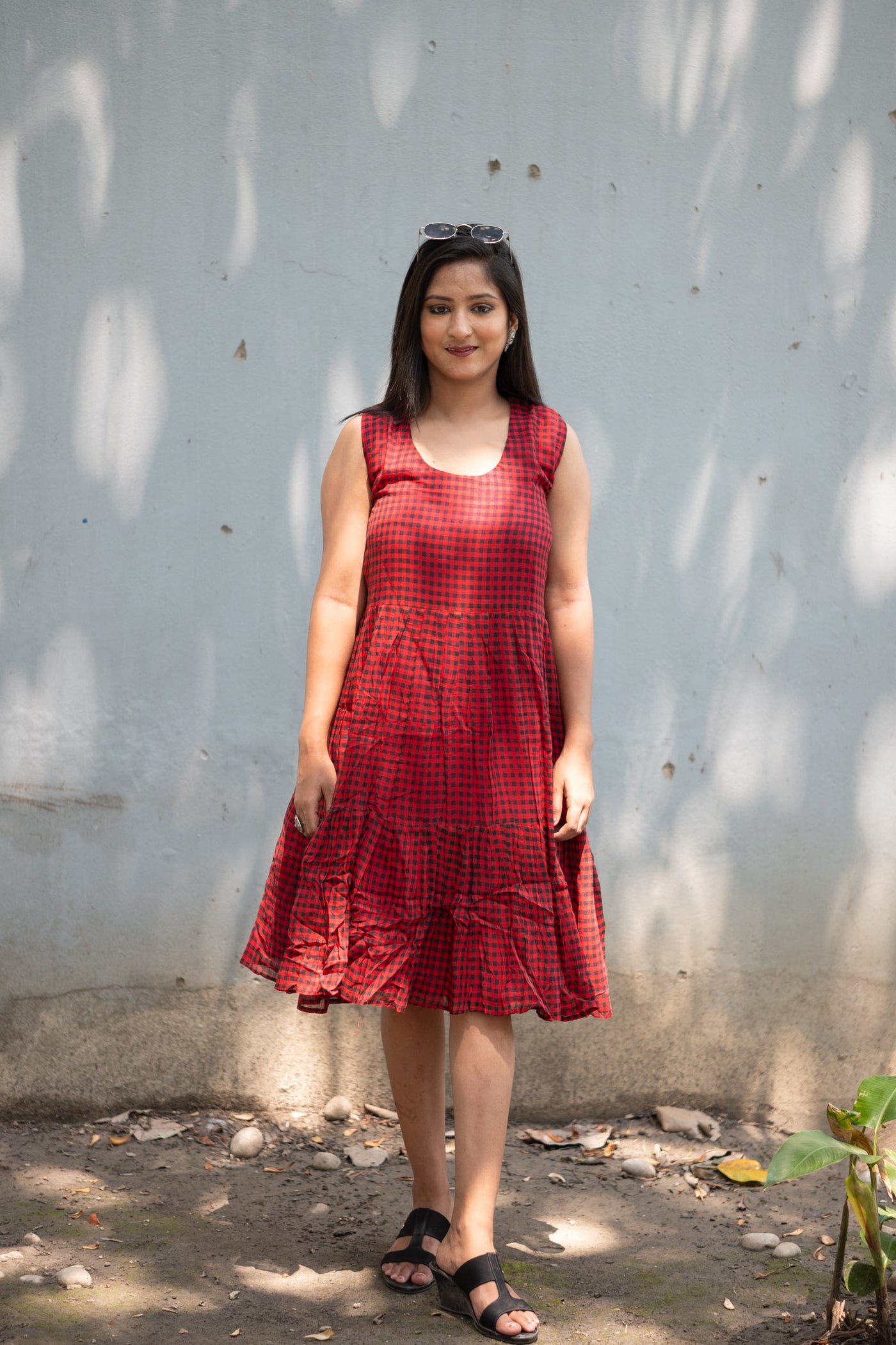 Marhoz Check Dress - Uttariya