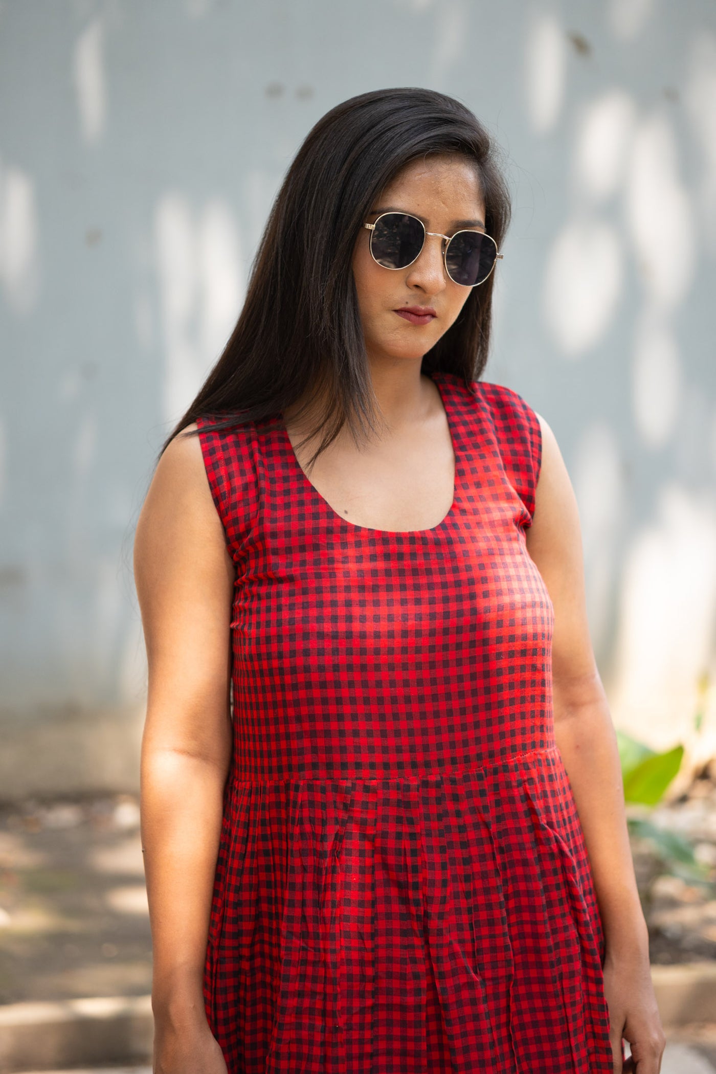 Marhoz Check Dress - Uttariya