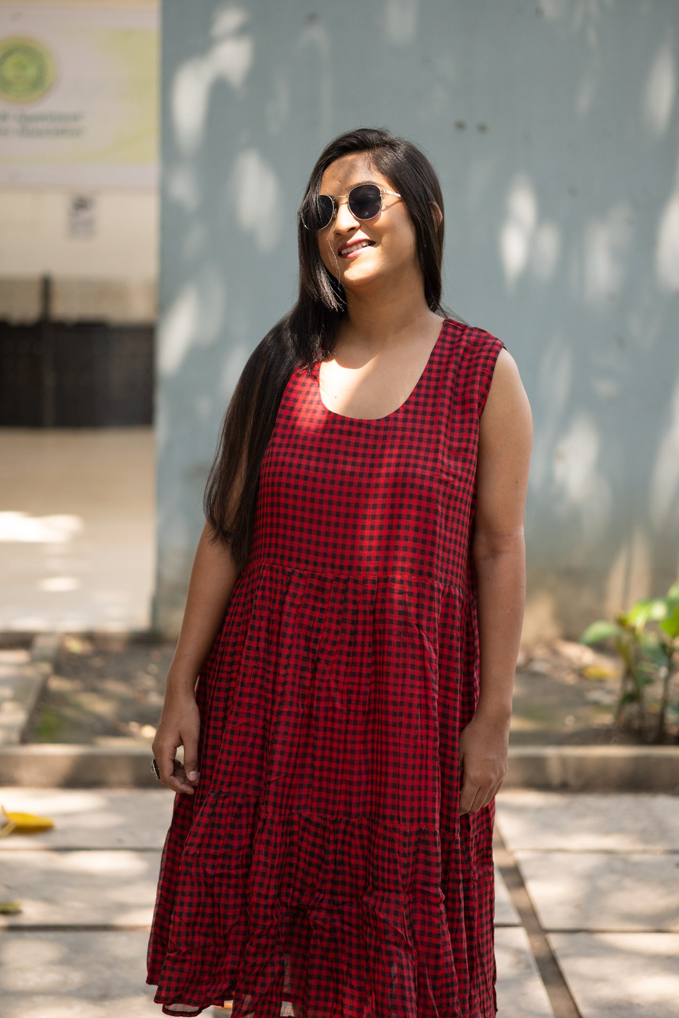 Marhoz Check Dress - Uttariya