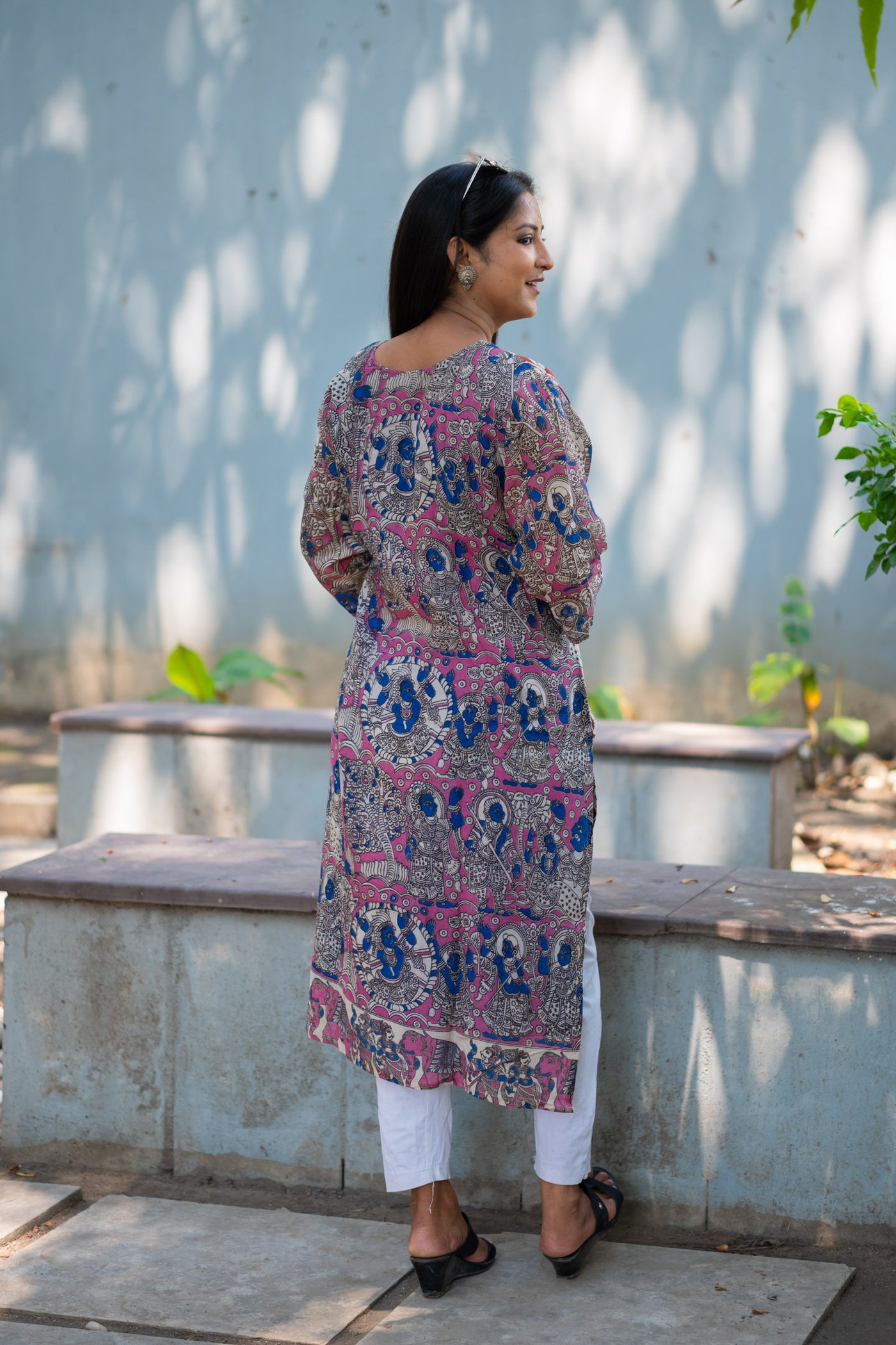 Kalamkari yashi Kurti - Uttariya
