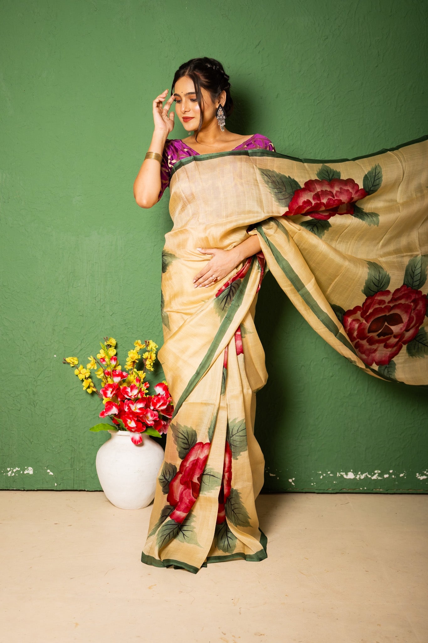 Rong tuli Tasar silk saree