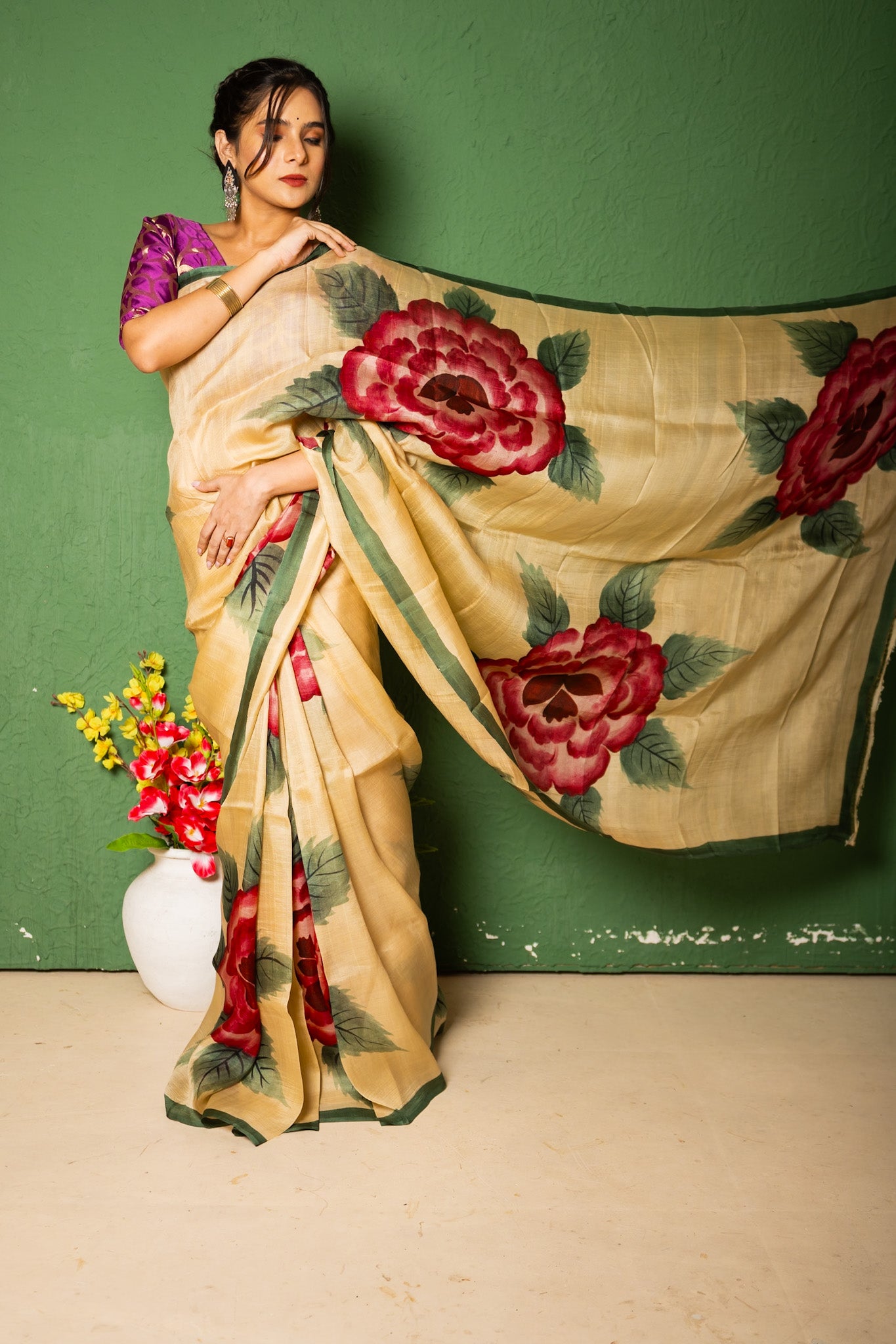 Rong tuli Tasar silk saree