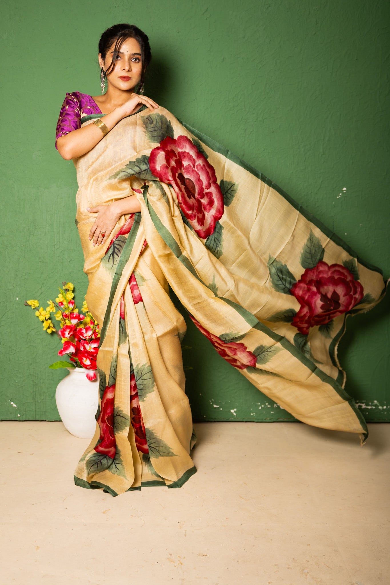 Rong tuli Tasar silk saree