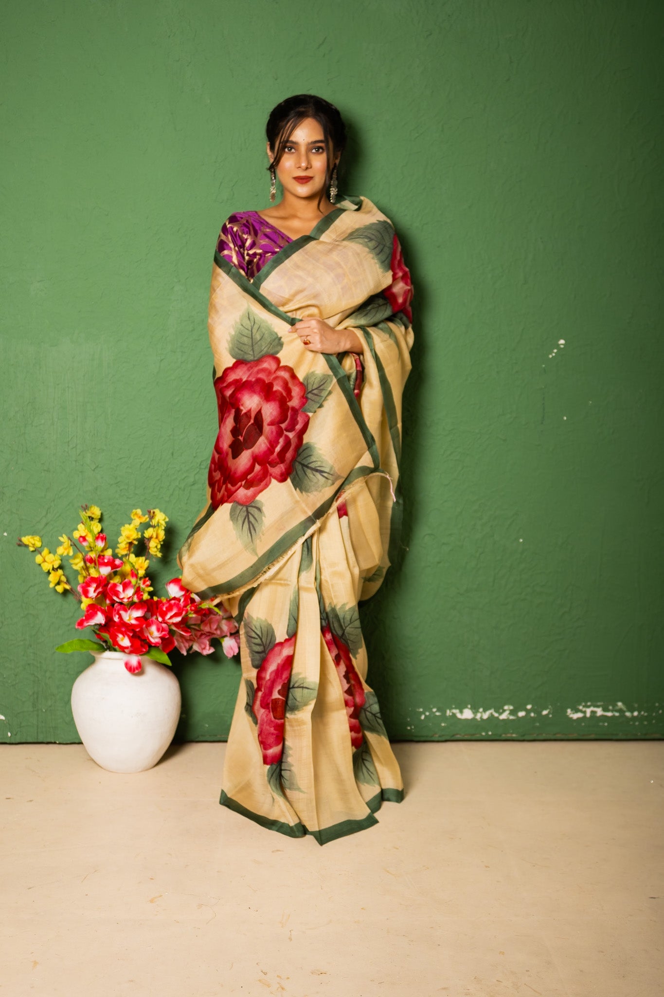 Rong tuli Tasar silk saree