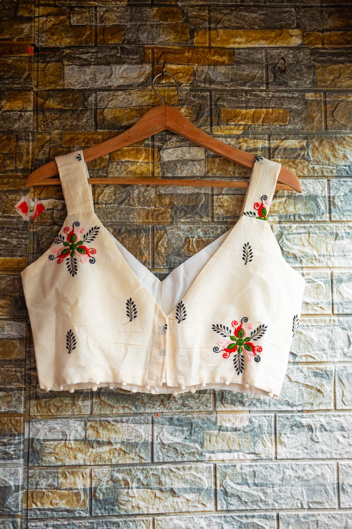 Khadi flower blouse