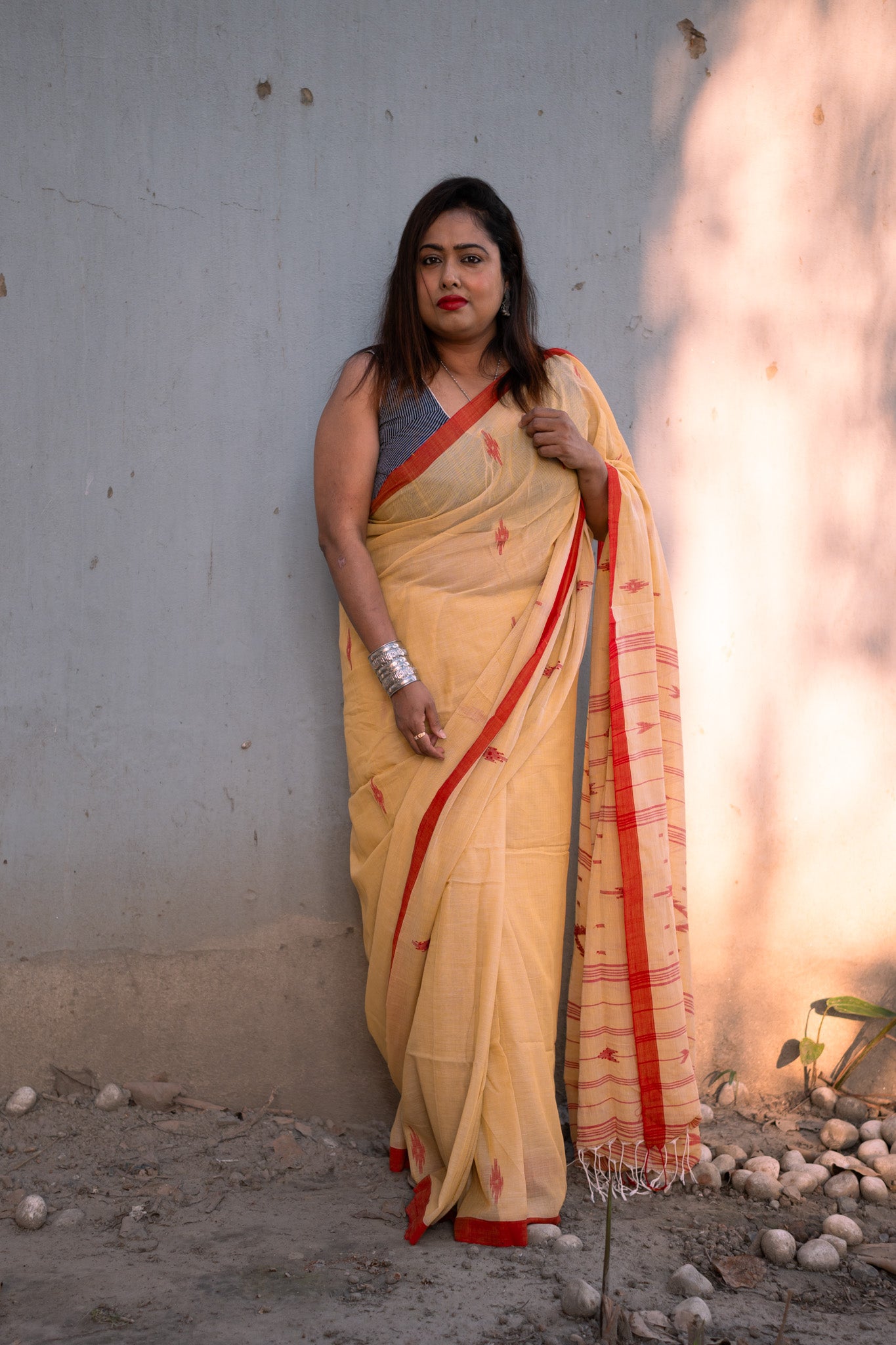 Jubani Jamdani Saree - Uttariya