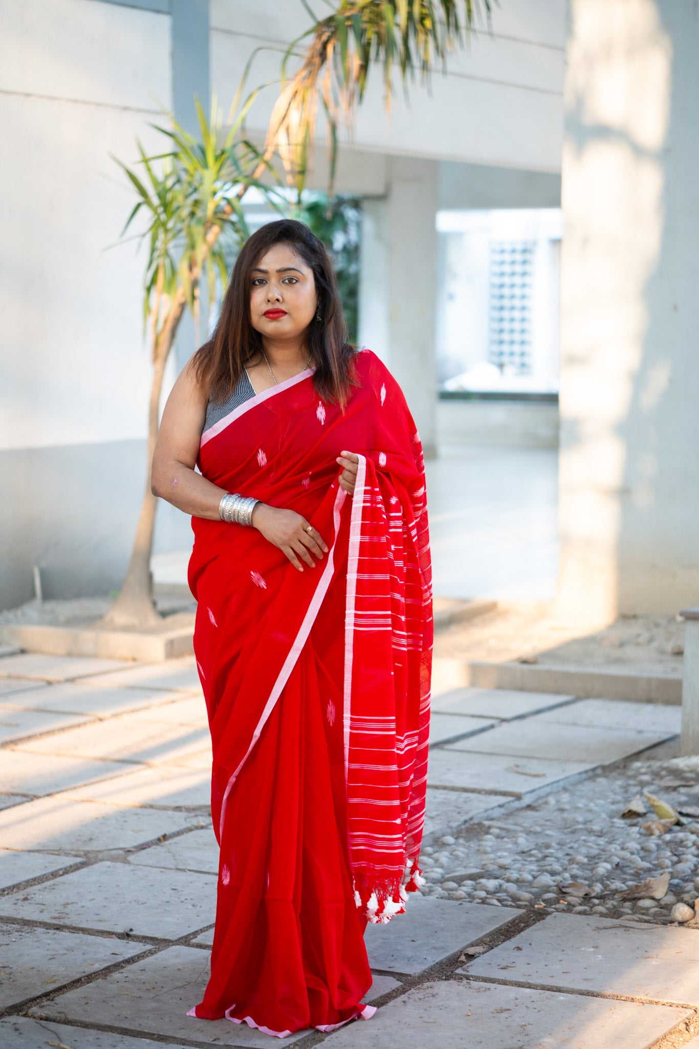Rubani Jamdani Saree - Uttariya