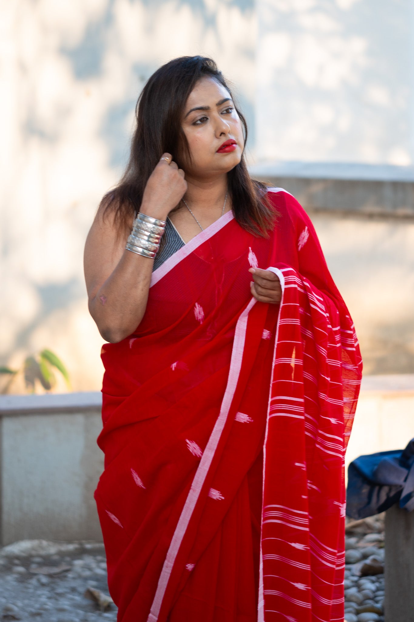 Rubani Jamdani Saree - Uttariya