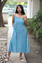 Vedha — Handwoven Gamcha Cotton Slip Dress