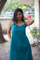 Meghna — Handwoven Gamcha Cotton Slip Dress