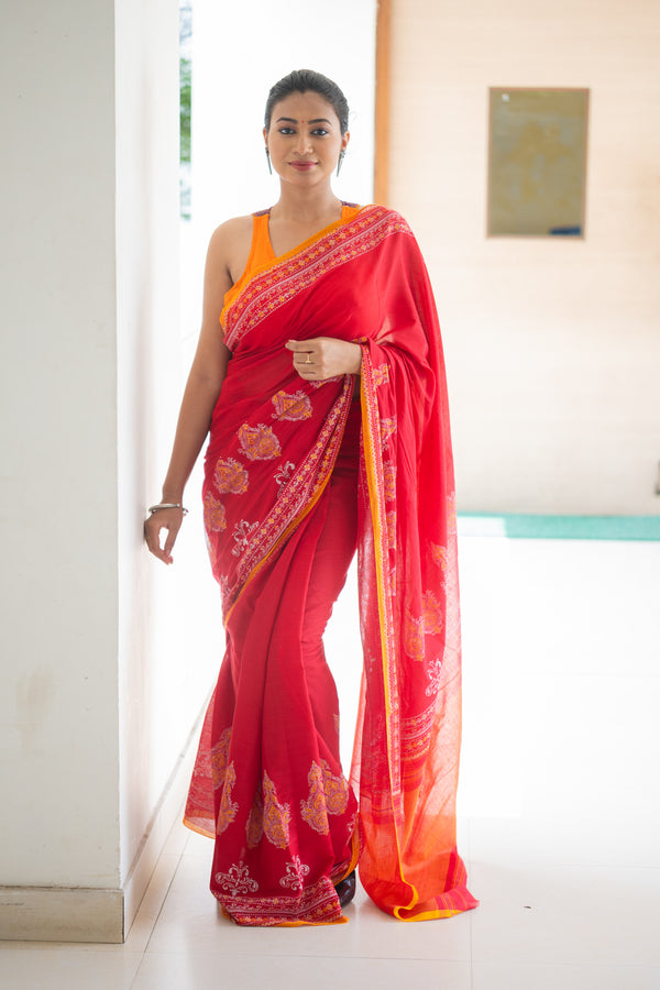Anjali — Handwoven Dhonekhali Cotton Saree