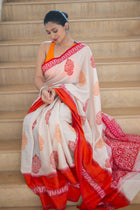 Agomoni — Handwoven Dhonekhali Cotton Saree