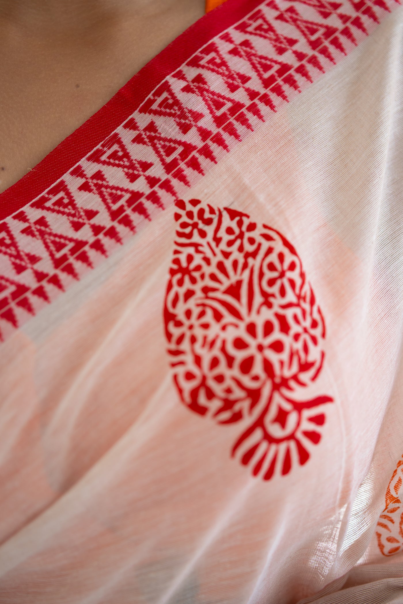 Agomoni — Handwoven Dhonekhali Cotton Saree