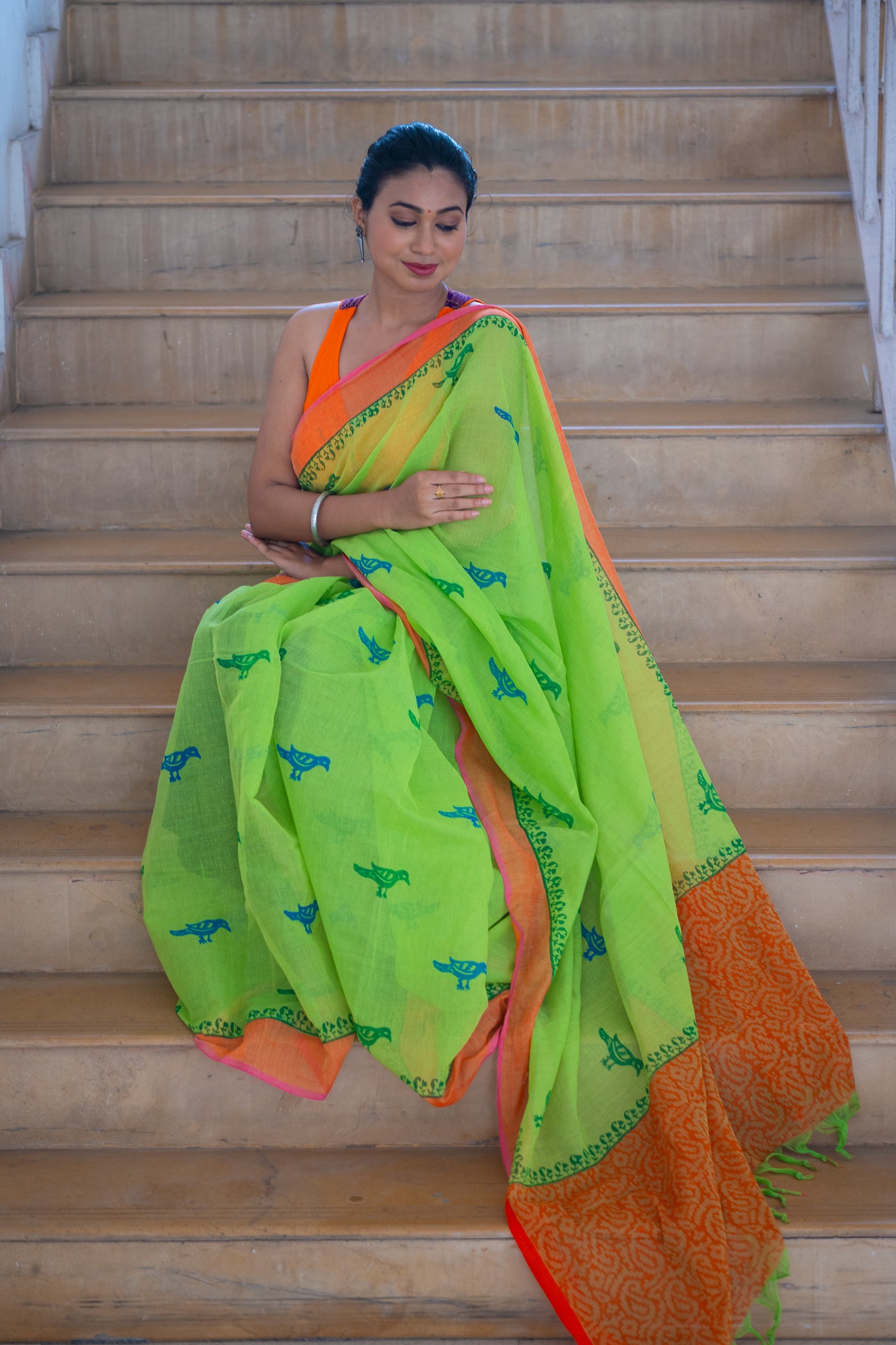 Tuntuni — Handwoven Mul Cotton Saree
