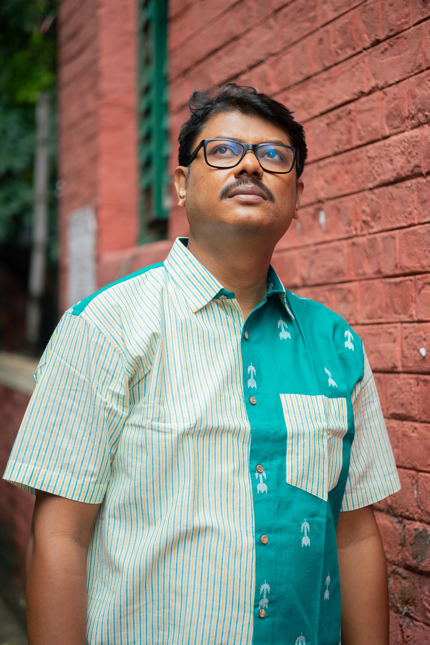 Duranga — Handwoven Cotton Color-Block Shirt