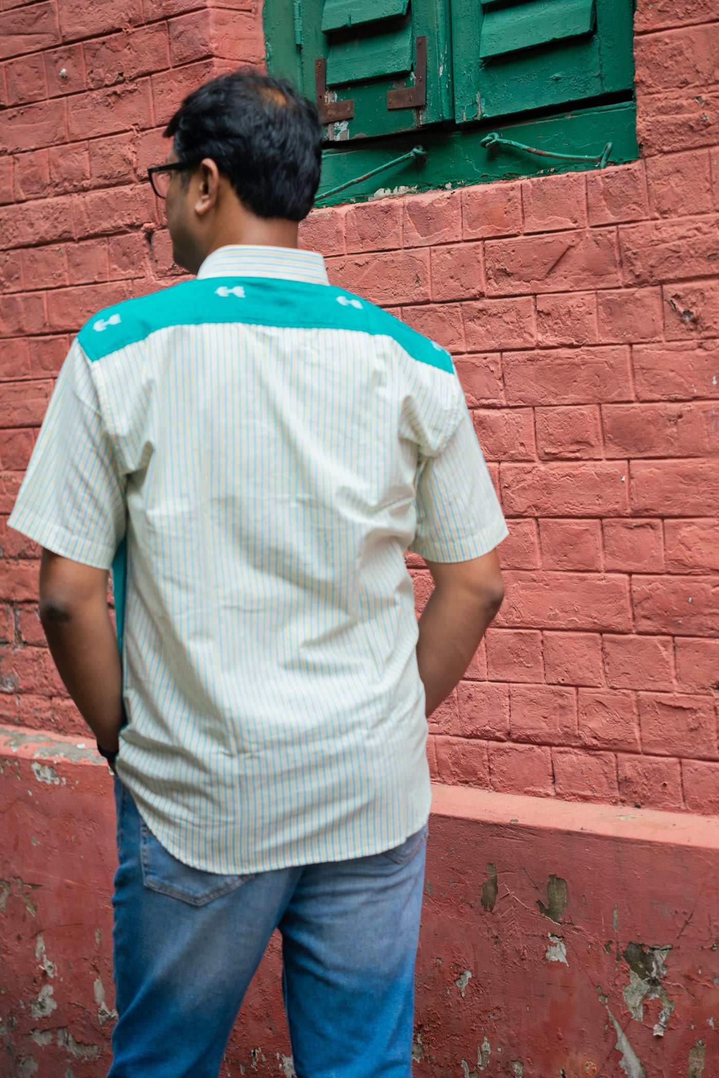 Duranga — Handwoven Cotton Color-Block Shirt