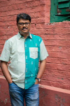 Duranga — Handwoven Cotton Color-Block Shirt