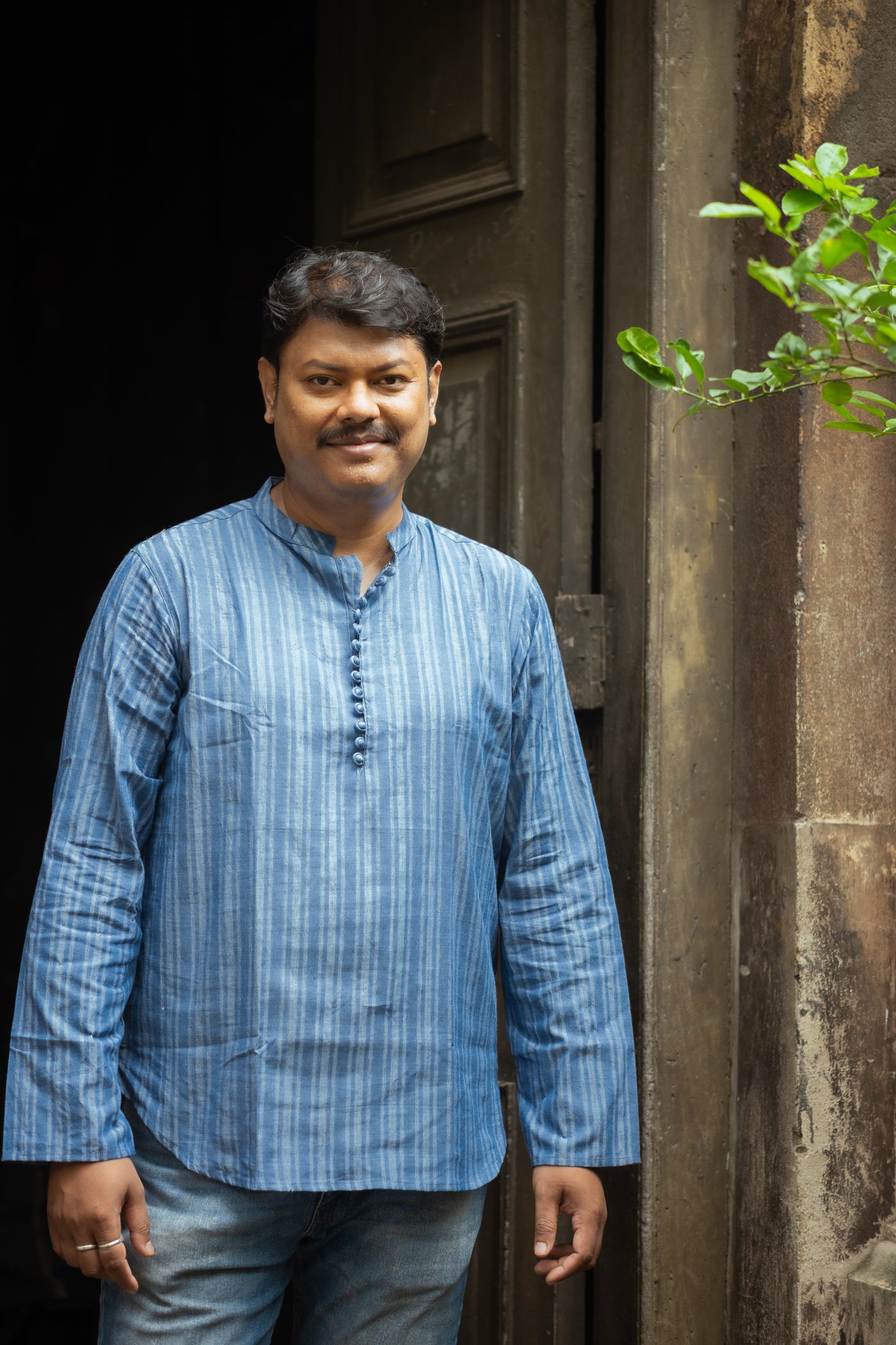 Indranil — Handwoven Cotton Short Kurta
