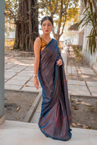 Blue Shine In Party Handloom Cotton Saree