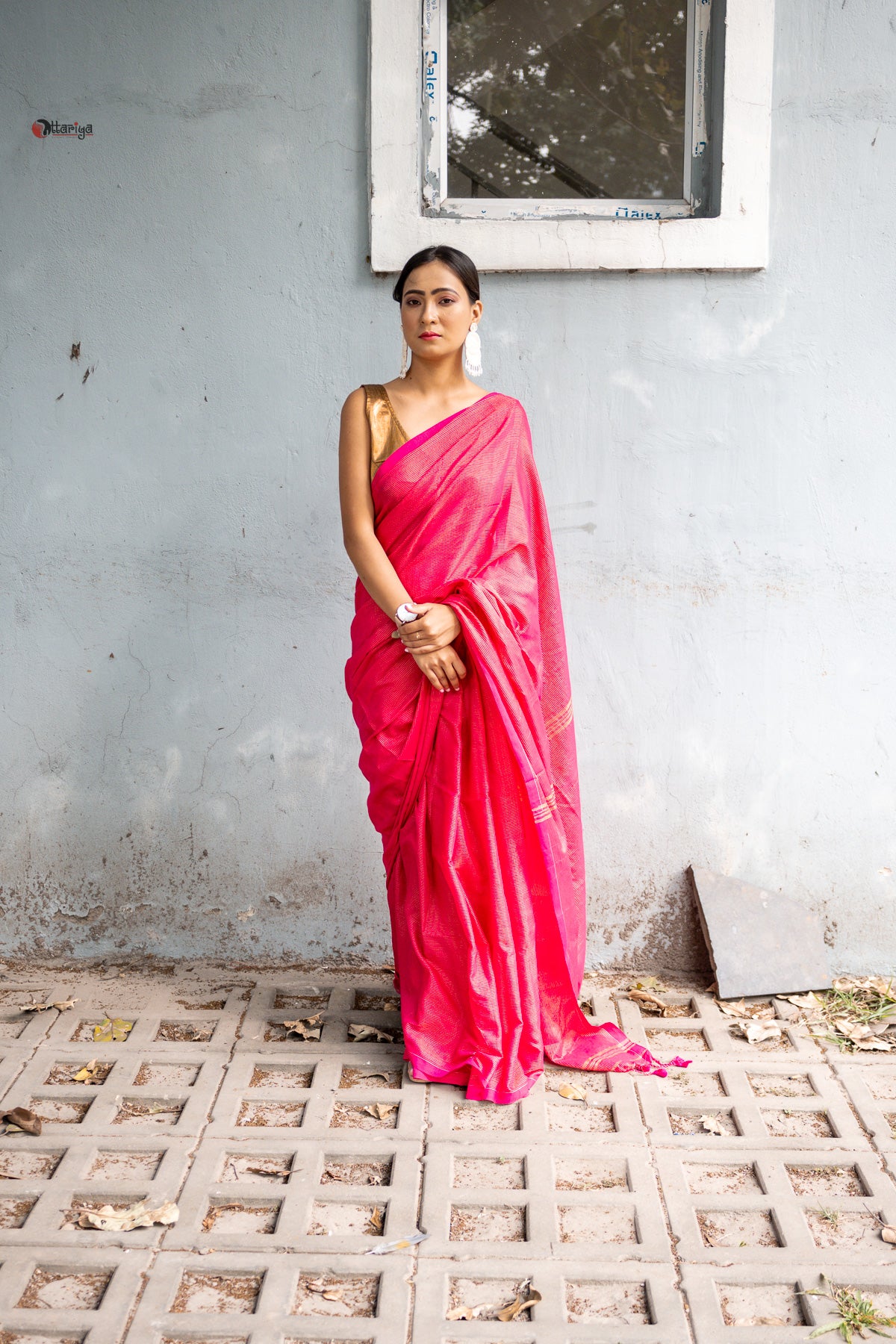 Pink Shine In Party Handloom Cotton Saree