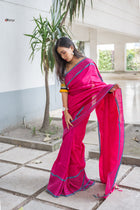 Pink O Love Linen Saree