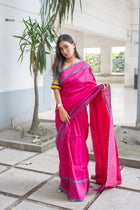 Pink O Love Linen Saree