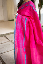 Pink O Love Linen Saree