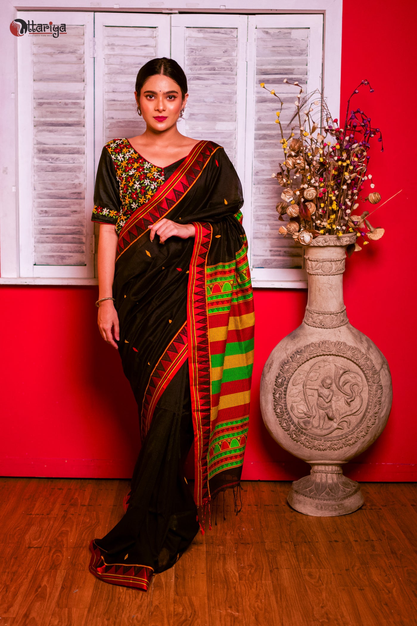 Nature's Motif Saree - Uttariya