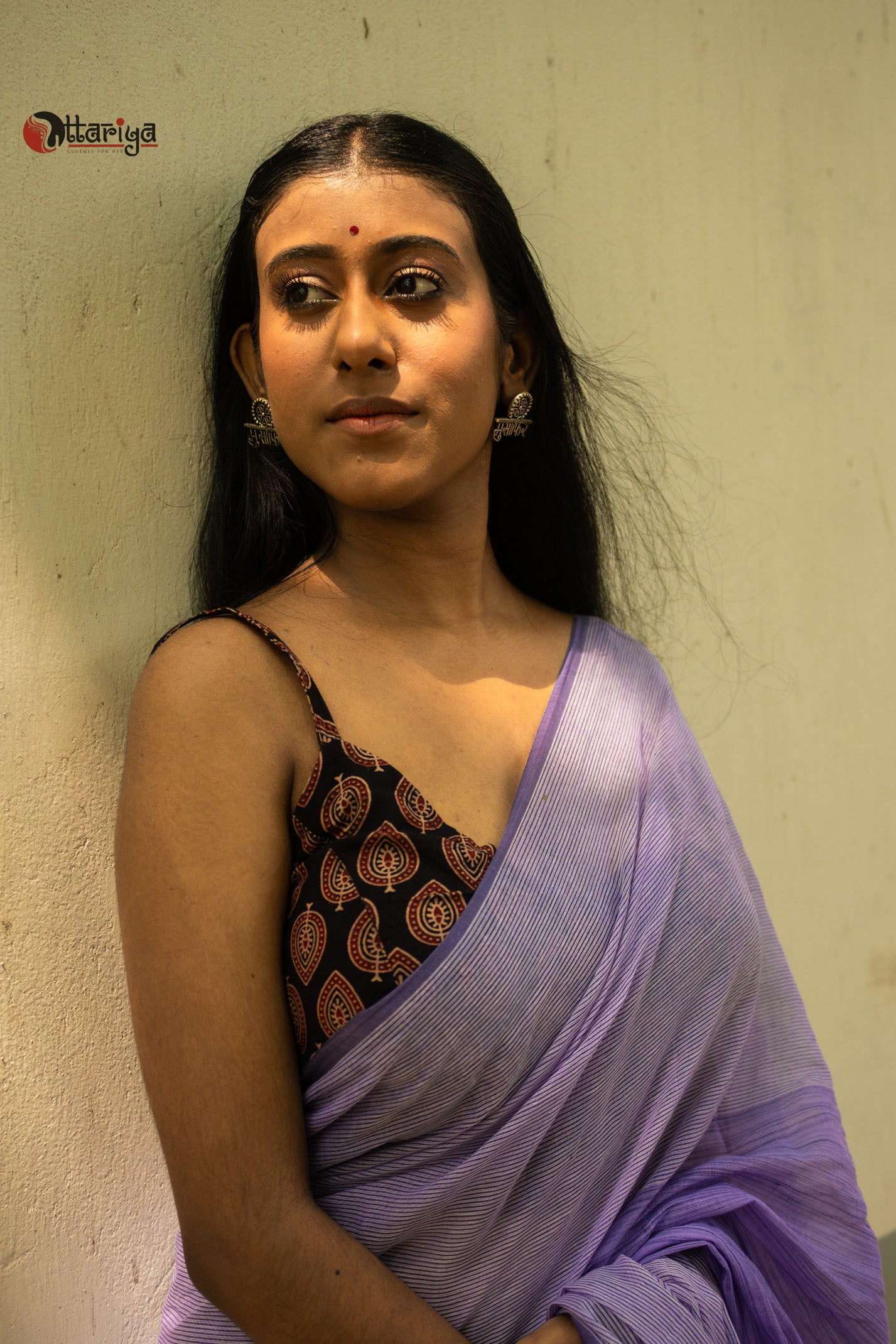 Purple in love handspun cotton Saree