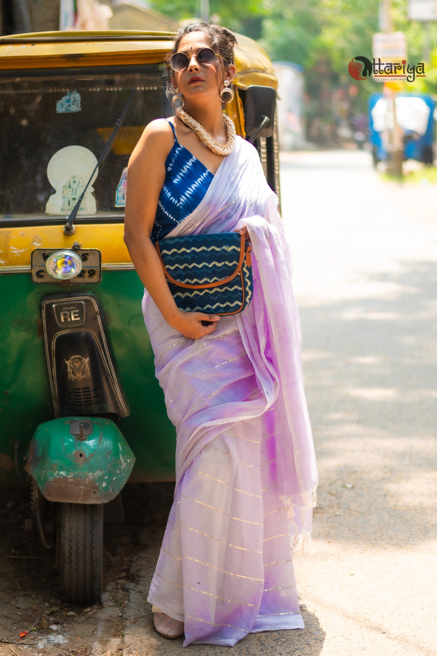 Mauve Maffin Saree