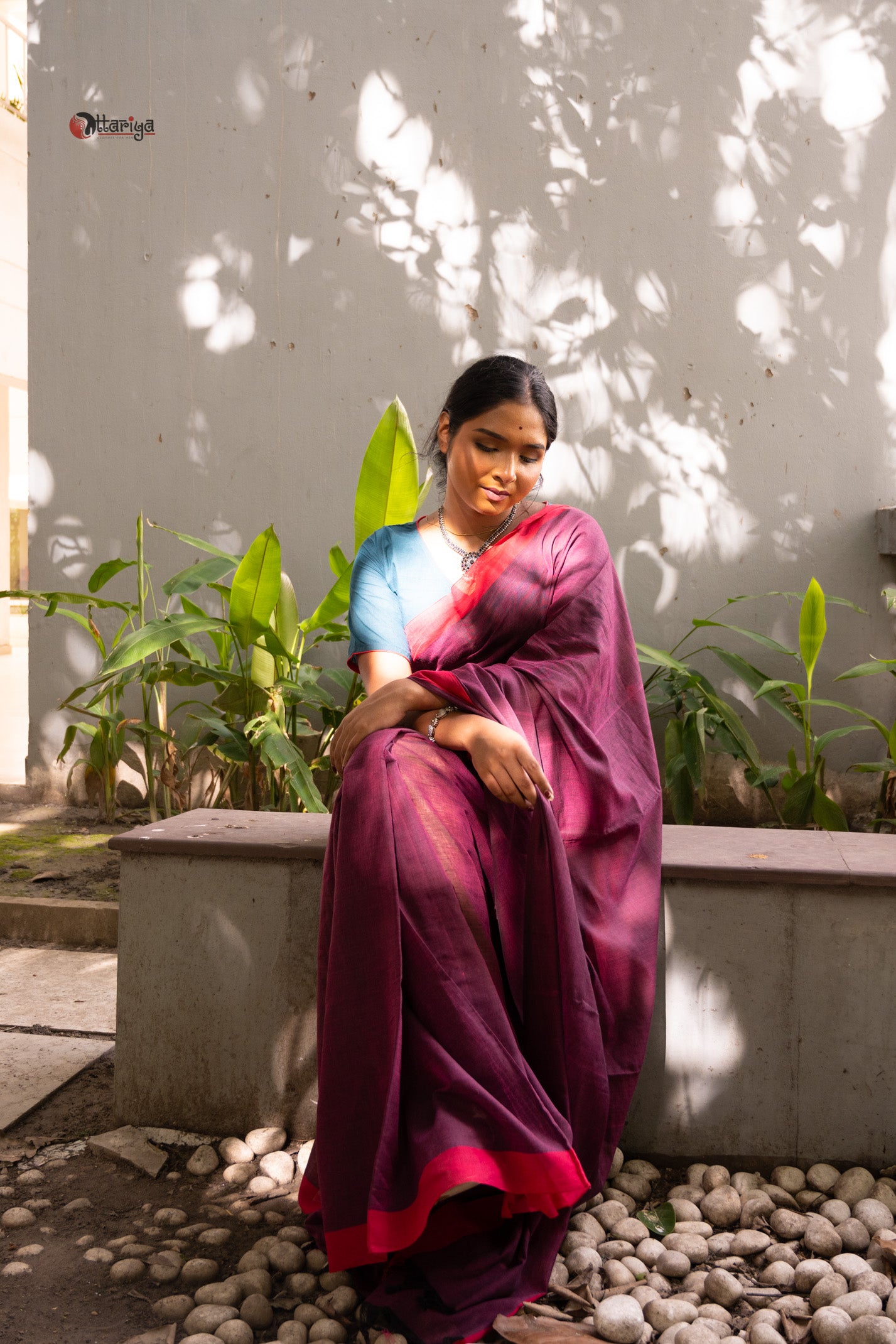 Purple dreamy cotton saree