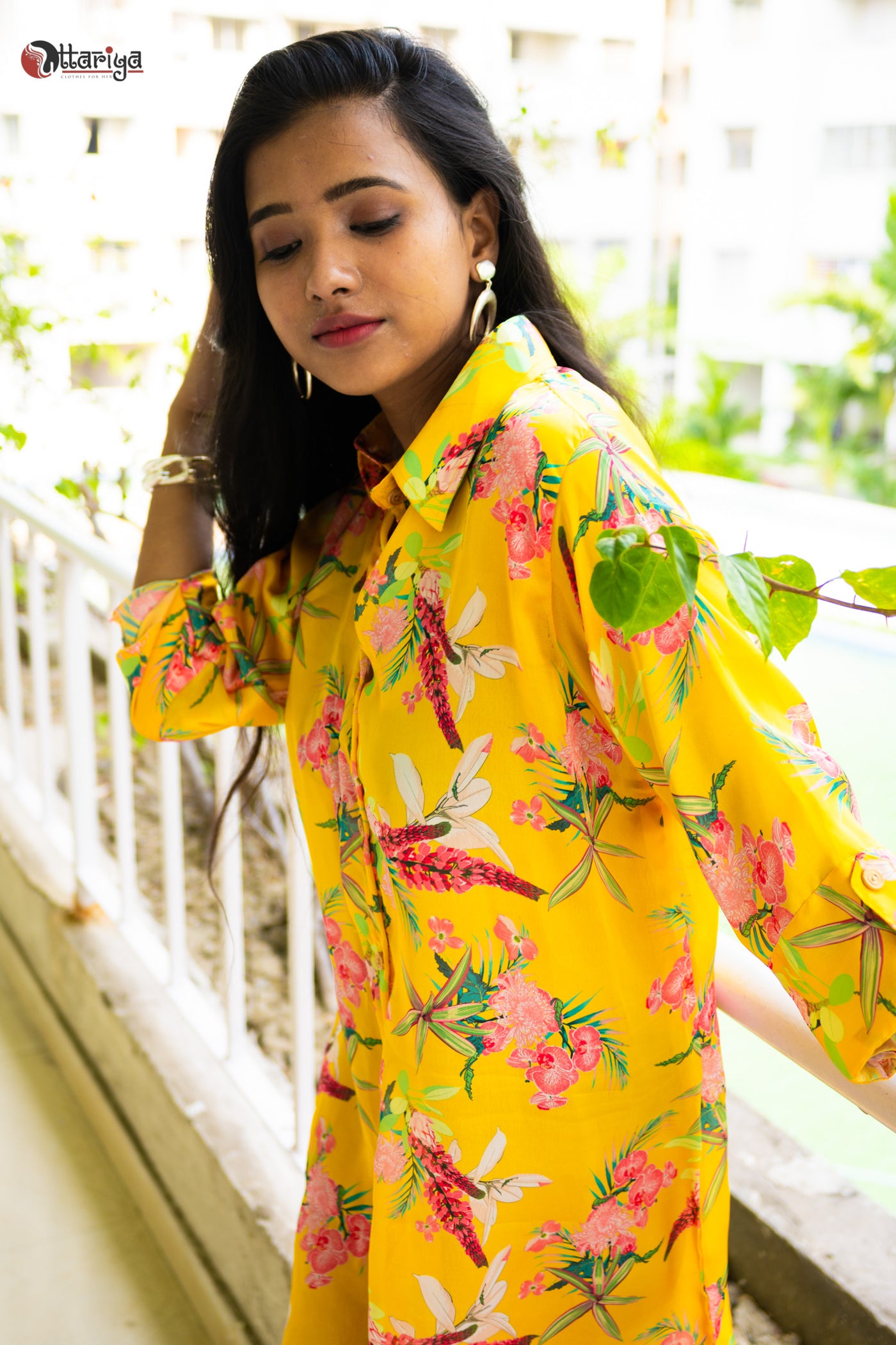 Sunehri Saaj Printed Maslin Silk Dress - Uttariya